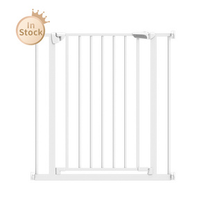 Chocchick Ready To Ship Metal Indoor Patio Pet Dog Retractable Black Safety Use Stair Barrier Baby Gate Extra Wide