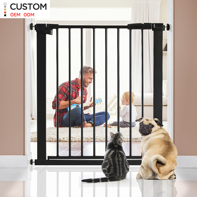 Dog pet indoor safety gate pressure mounted for doorways