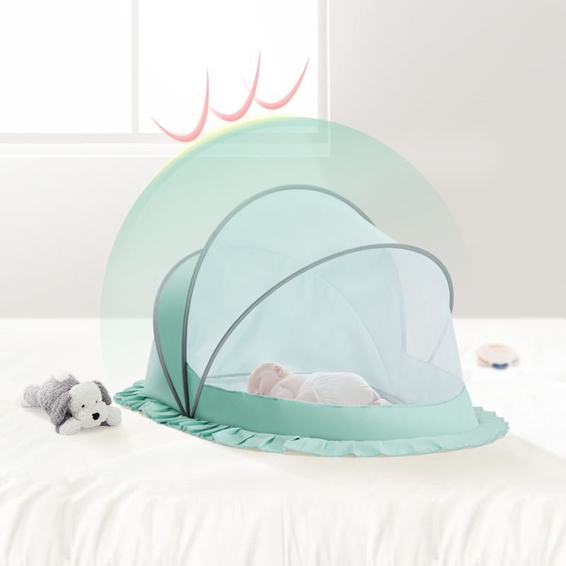 Chocchick Cheap Portable Baby Crib with Hanging Mosquito Net Folded Bedding Cover Cotton Filled Infants' Summer Sleep