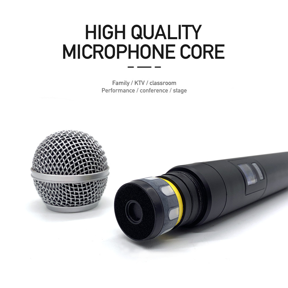 Professional Wireless Microphone With Four Handheld Four Channel Professional Cordless Microphone System Suitable For Karaoke