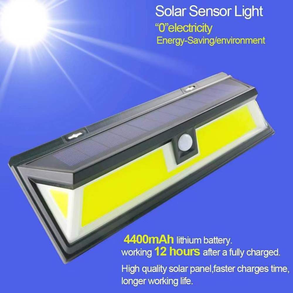 New 118/180 Led COB Solar Lights Outdoor Wireless Waterproof Motion Sensor Lights Wide Angle Solar Wall Security Lights