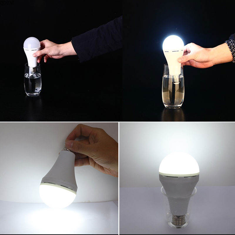 China Manufacturers 100LM/W 9W 12W 15W E27 E26 B22 Smart Charge Emergency Rechargeable LED Light Bulb