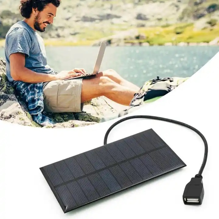 Solar Battery Charger 1.65W 5.5V Output USB Micro Android Micro USB port 5V 300mA Charge Regulators Solar Panel