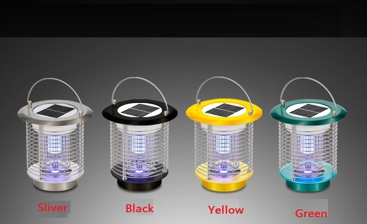 In/Outdoor Portable LED Electronic Mosquito Repellent Lamp Solar Mosquito Light with USB