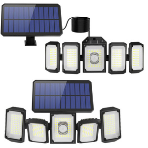 300 LED 5 Heads Waterproof IP65 Wireless Solar Powered Security Outdoor Indoor Motion Sensor LED Flood Light