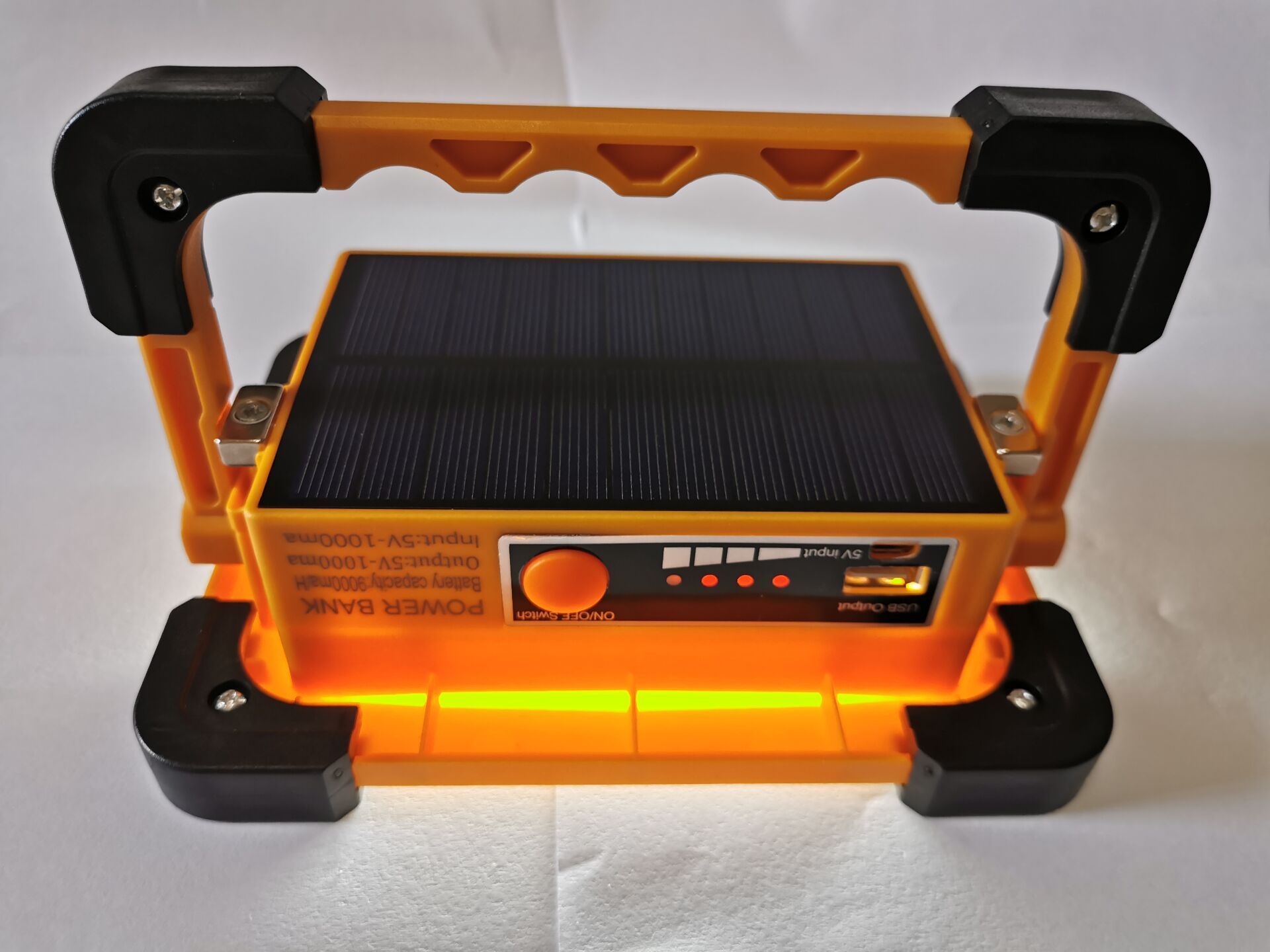 New Portable Multi Usb Power Bank Signal Warning Light Handle Lighting Solar Spotlight