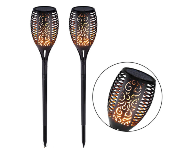 12/33/51/72/96led Light Flickering Waterproof Garden Decor Landscape Lawn Lamp Path Lighting Solar Flame Torch Outdoor Light