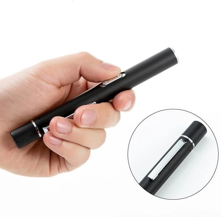 Portable Mini Medical Handy Pen Light USB Rechargeable Dual Light Small Beam Penlight for Medical Students