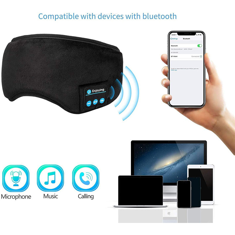 Wireless bluetooth Earphone and headphone Smart  NO Light Music Sleeping Eyes Mask with bluetooth speakers