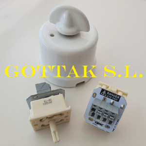 Rotary Switch Ceramic Wall Retro  Home Lighting 2 to 4 Position 10A 220V Certified GOTTAK SL 3-Year Warranty