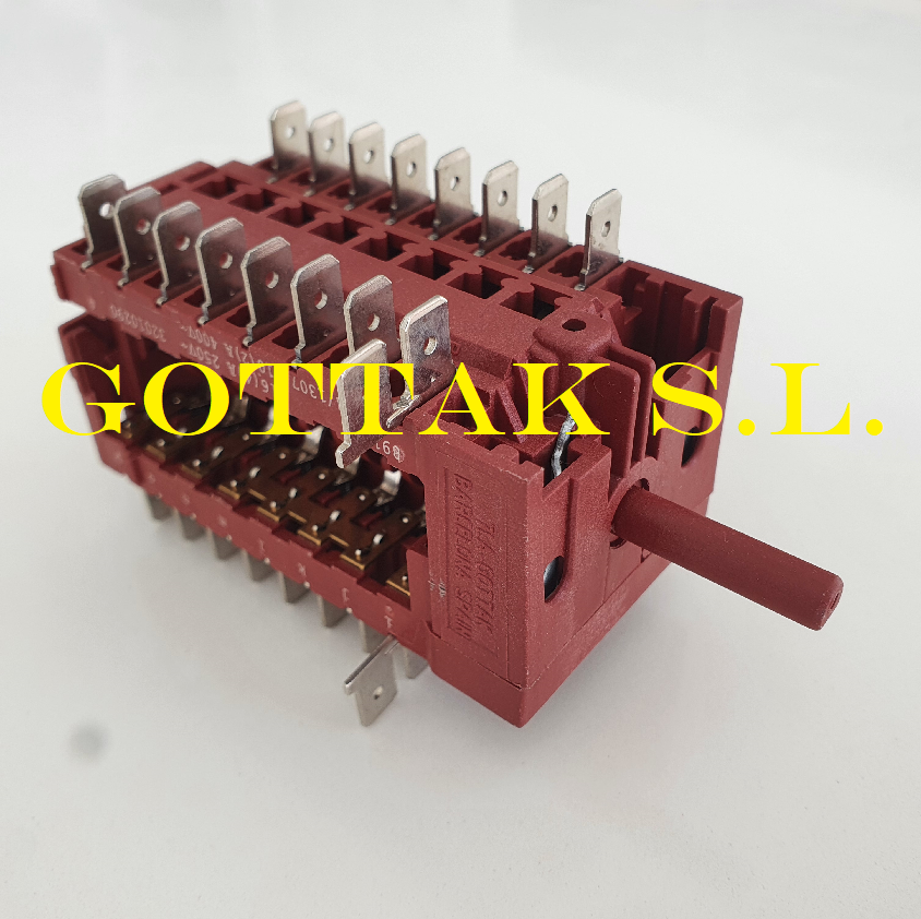 Multiposition Cam Rotary Switch for Oven, Cooker, Stove Grill 16A 220V 2 - 12 Position GOTTAK S.L. The Original 3 Year Warrant y