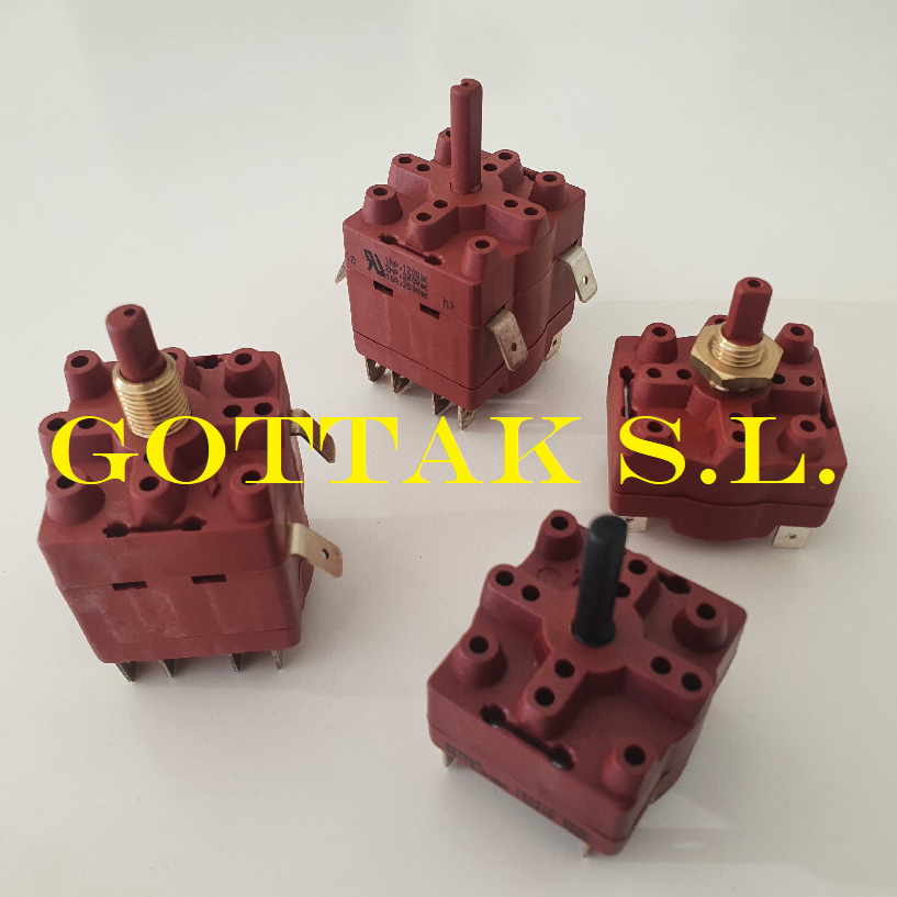 GOTTAK S.L. 25 Amps Rotary Switch for Household Appliances 250 V 400 V 50000 4-RH ES for Category Rotary Switches