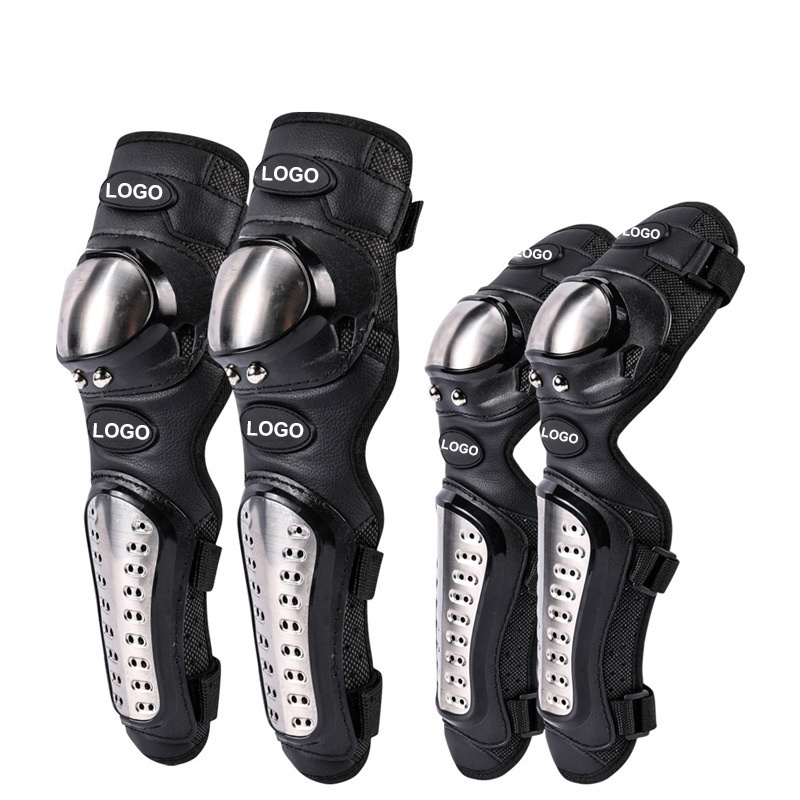 Motorcycle hard shell stainless steel Bike Riding Protection Gear Quartet professional Cycling Tactical Elbow Knee Pads