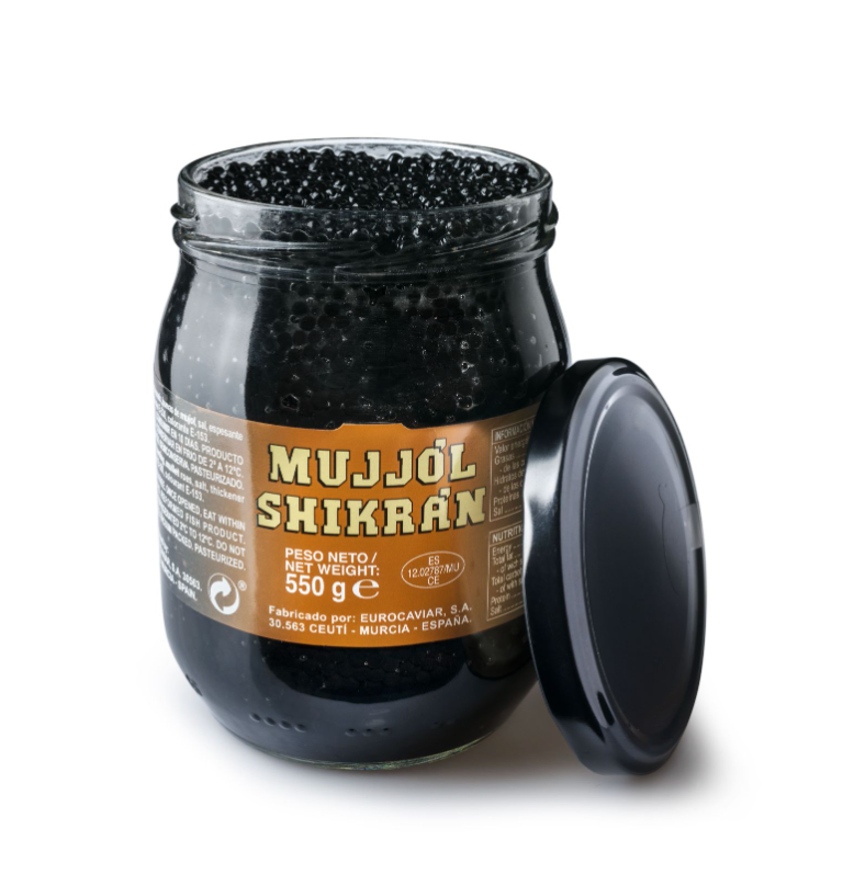 Top quality Spanish 550g smoked herring and mullet roes in spheres for food service