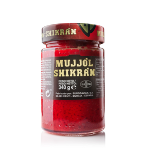 Well known made in Spain 340g smoked herring and mullet roes in red spheres for retail