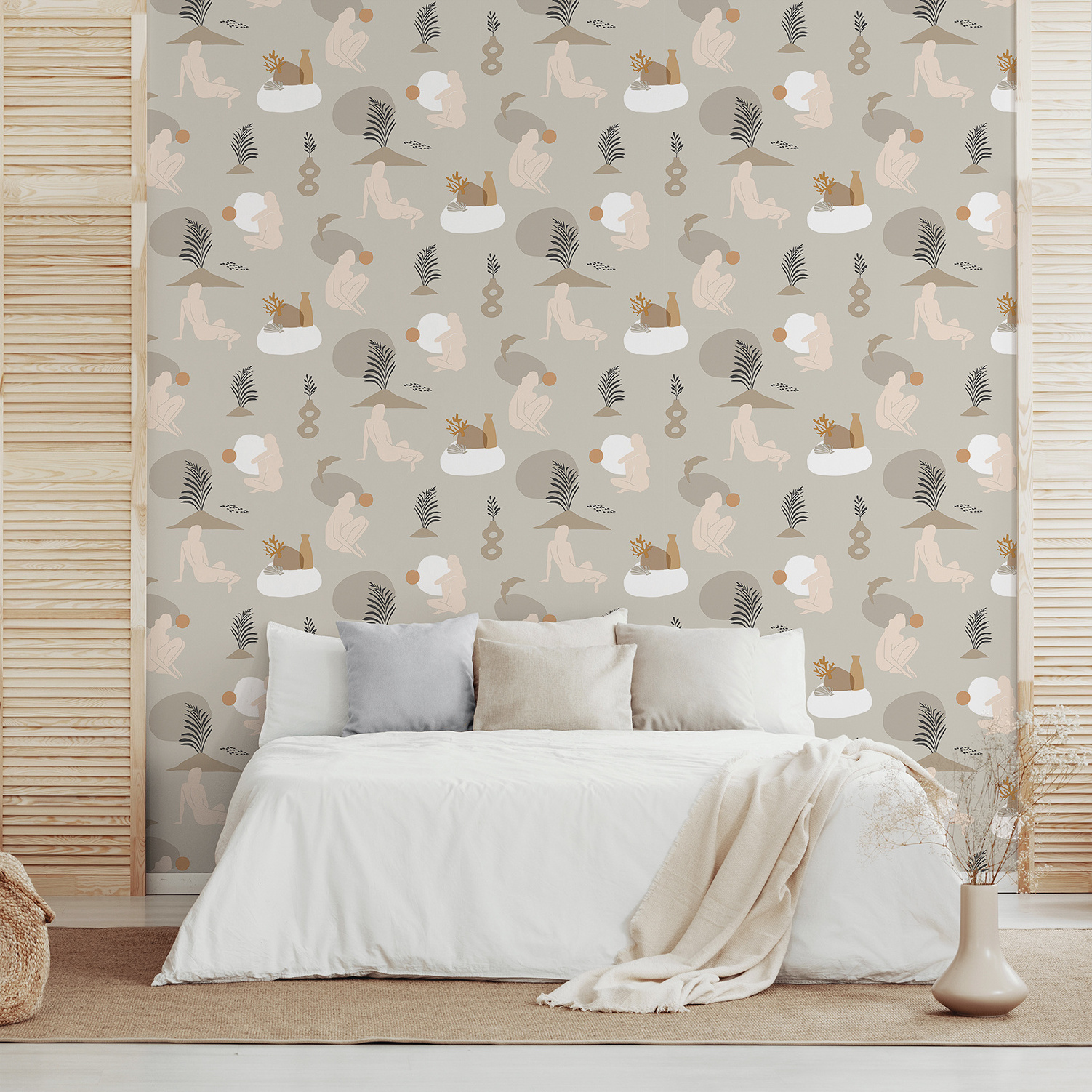 HIGH QUALITY MADE IN SPAIN MODERN WALLPAPER ROLL BATABASTA KAMI'S MEDITERRANEO BEIGE