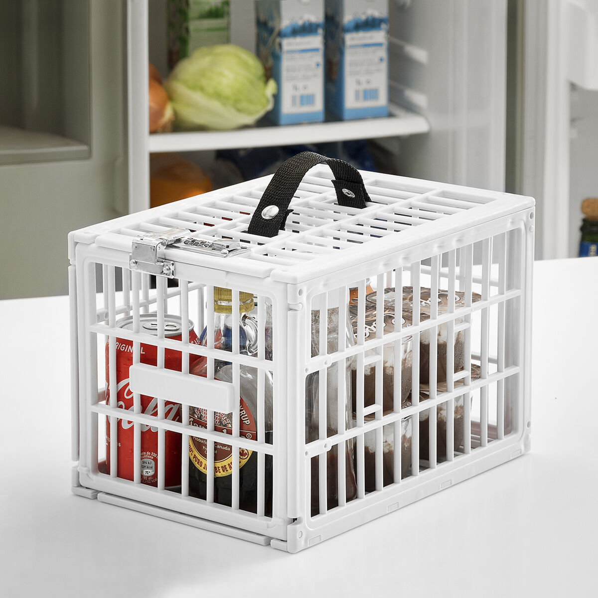 Safety Lock for Fridge Food InnovaGoods | safety box safety cage fridge locker accessories for refrigerators