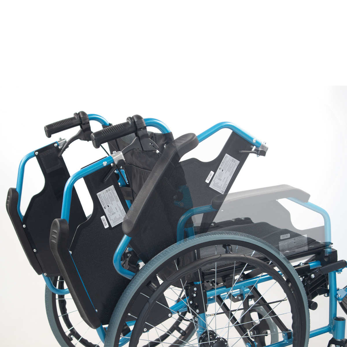 Premium Quality  Mobiclinic Brand Turquoise Aluminium Removable Armrest Wheelchairs For Sale