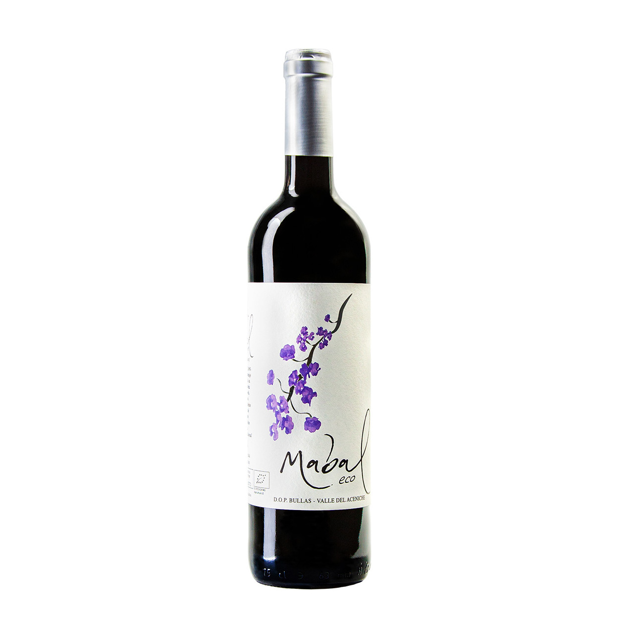 High Quality natural artisan and Premium Bio Spanish aged on lees RED WINE Mabal DOP Bullas Monastrell grape 75 cl Bottle