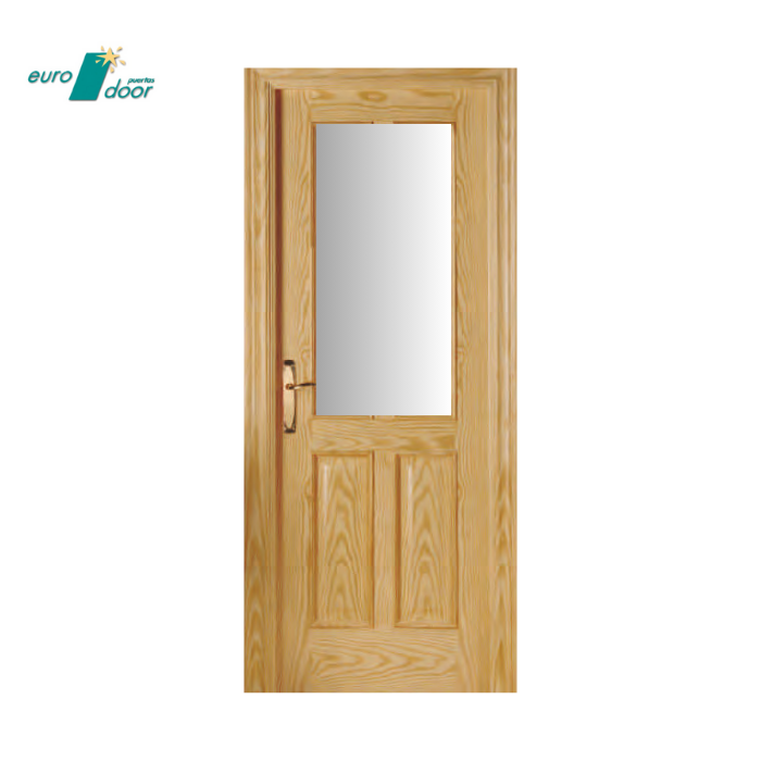 Best quality Spanish timber traditional style internal door Pine veneer classic beading glazed and solid door for houses