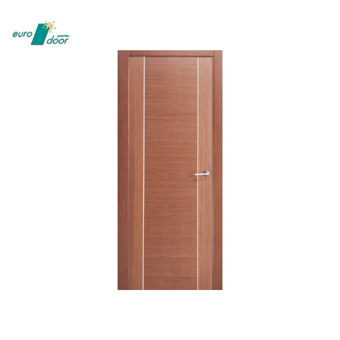 High quality Spanish timber internal door Contemporary design Wenge with aluminium deco for use in any indoor space