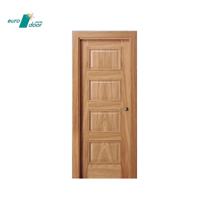 Top quality Spanish timber internal panel door Cherry veneer square rebated beading fireproof for homes