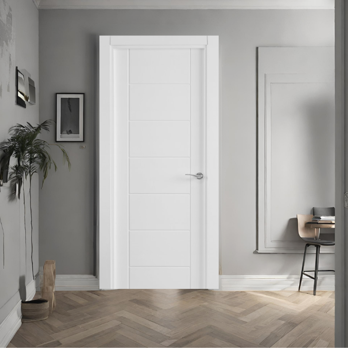 Best seller Spanish internal lacquered MDF door contemporary design fire and acoustic for modern interior rooms