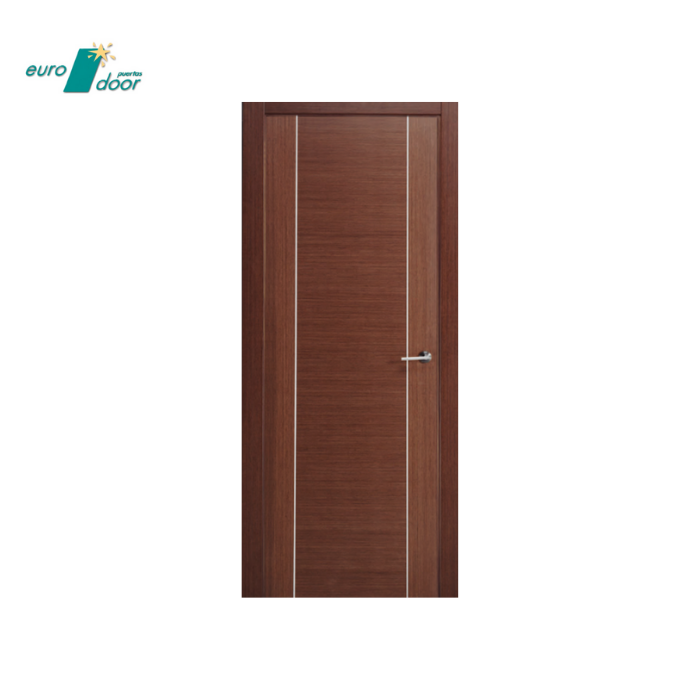 High quality Spanish timber internal door Contemporary design Wenge with aluminium deco for use in any indoor space