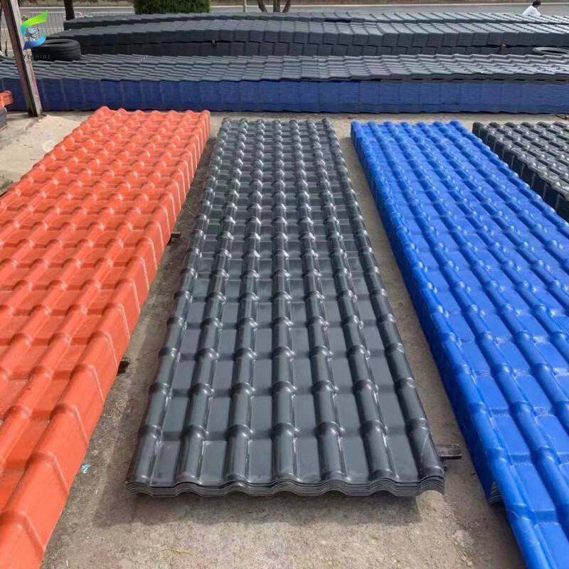 chinese top quality colorful synthetic asa resin roof tile sheet pvc spanish roof tiles for House