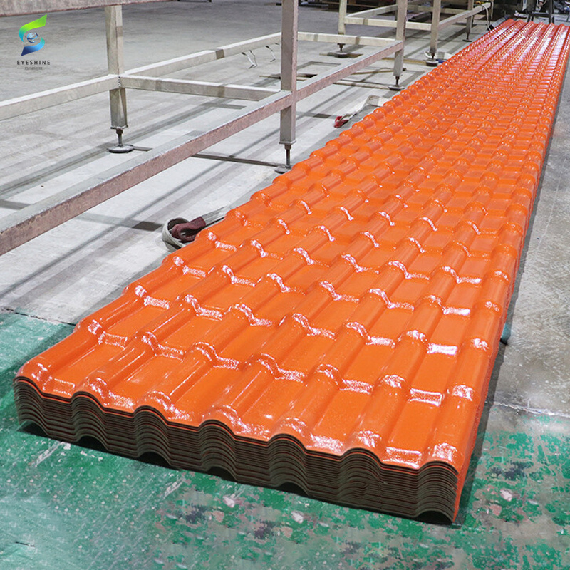 Eyeshine high quality anti-ageing synthetic resin PVC roof tiles ASA coated roof tile