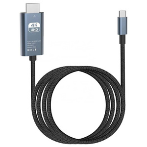 4K 60Hz USB C to HDMI Video Audio Braided Cable for MacBook  pro and iPad Pro and Samsung and more