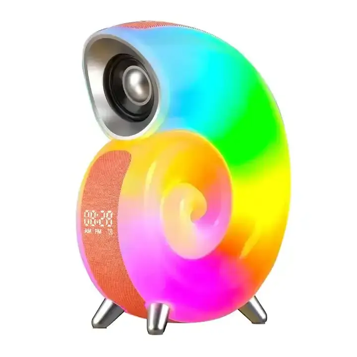 New N70 Conch Music Light Wake-up Light Alarm Clock Plastic Night Light Bluetooth Speaker Modern Music Player TYPE-C 60W RGB