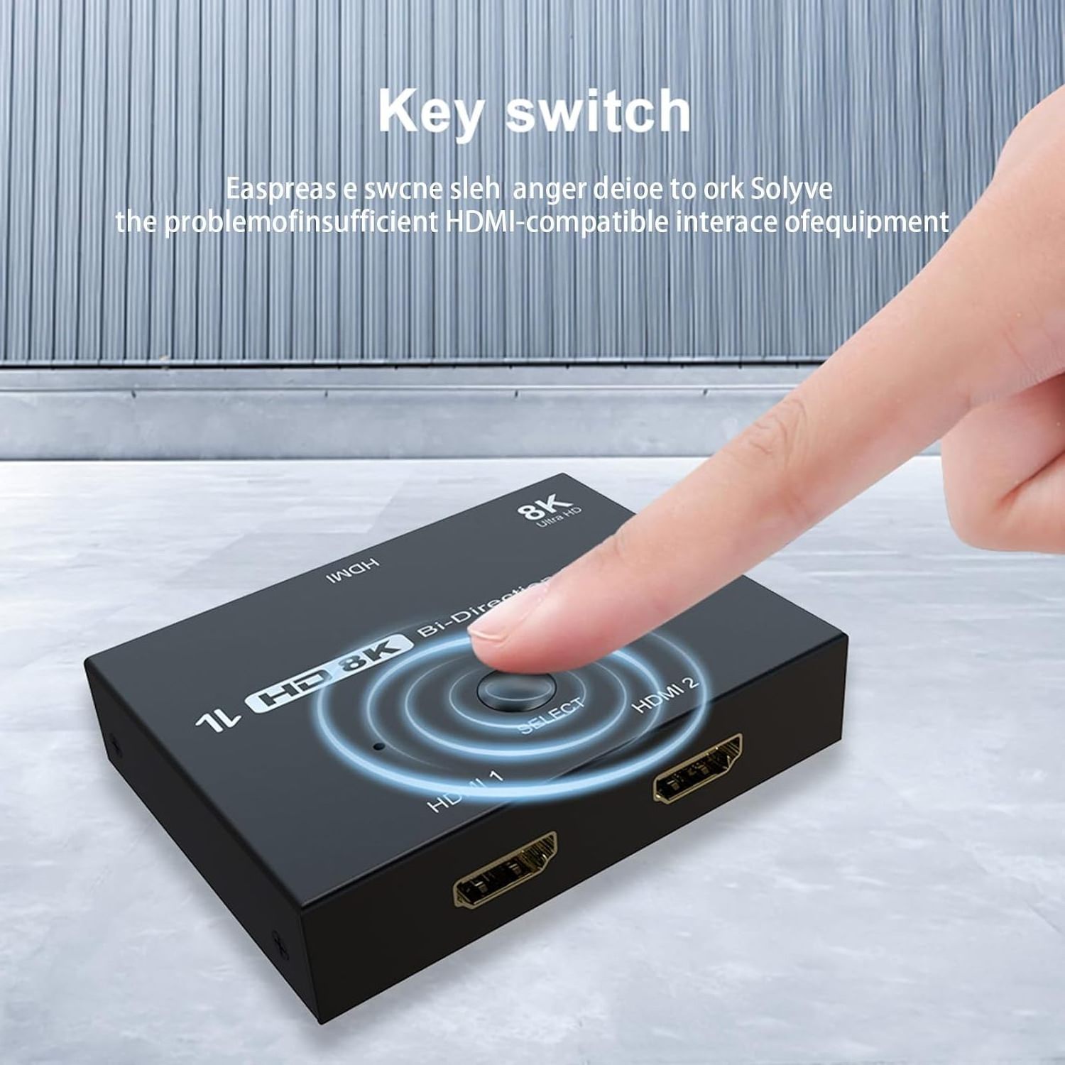 HDMI interchange 2.1 8K two-in-one-out / one-in-two-out switch Support 8K@60Hz4K@120Hz HD converter