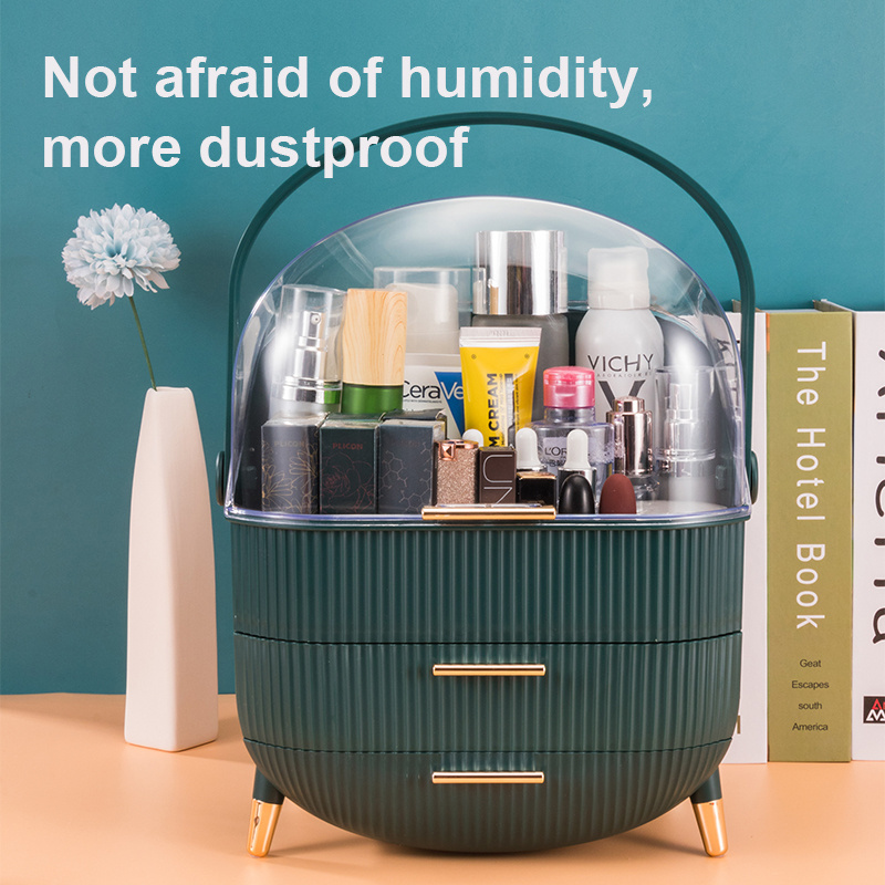 Fashion Big Capacity Cosmetic Storage Box Waterproof Dustproof Bathroom Desktop Beauty Makeup Organizer Skin Care Storage Drawer