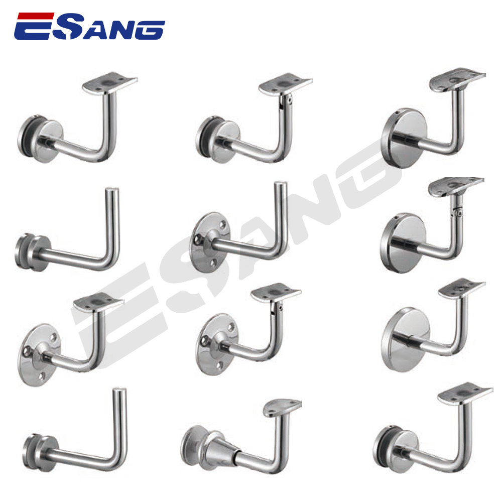 ESANG Stainless Steel Wall Mounted Railing Handrail Holder Fitting Accessories 304 316 Adjustable Mounted Glass Handrail Bracket