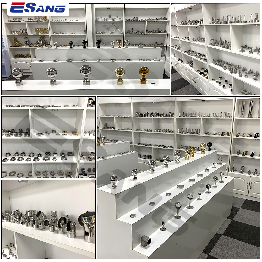 ESANG Stainless Steel Wall Mounted Railing Handrail Holder Fitting Accessories 304 316 Adjustable Mounted Glass Handrail Bracket