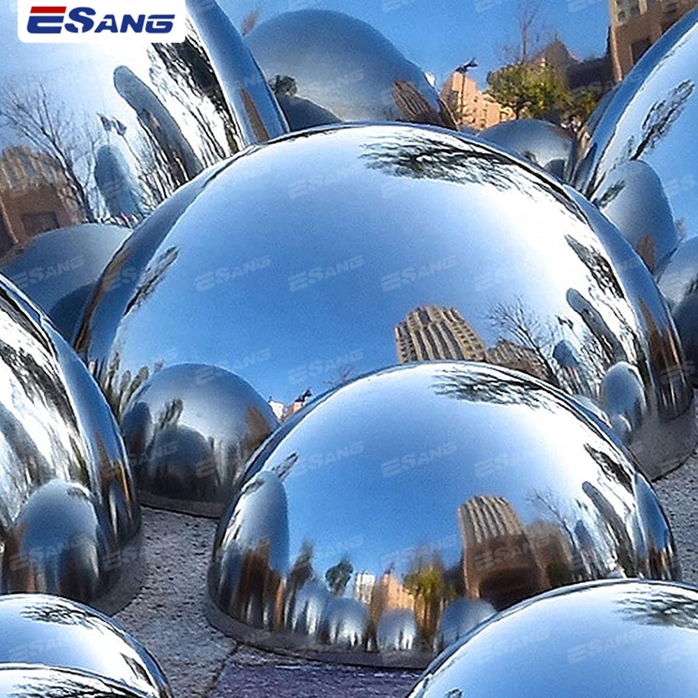 ESANG Polished Hollow Decorative Hemisphere 304 316 Stainless Steel Ball Half Sphere For Garden