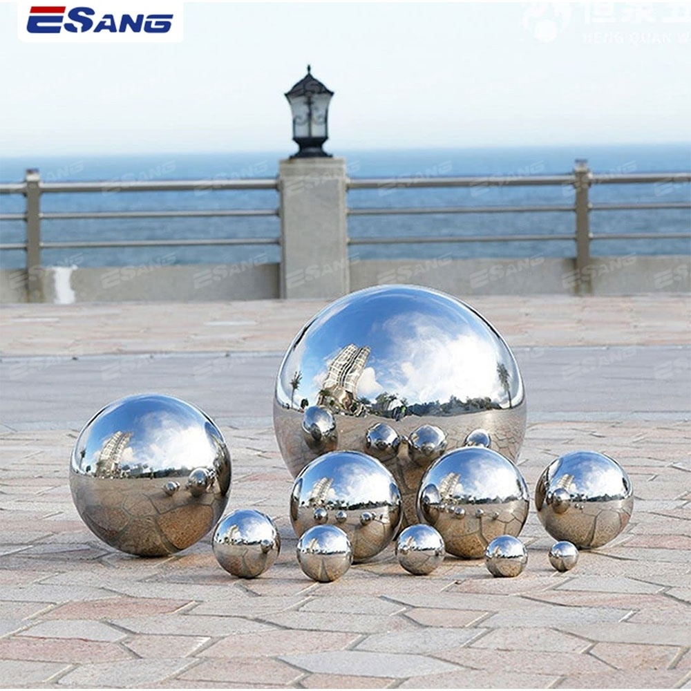 ESANG Polished Hollow Decorative Hemisphere 304 316 Stainless Steel Ball Half Sphere For Garden