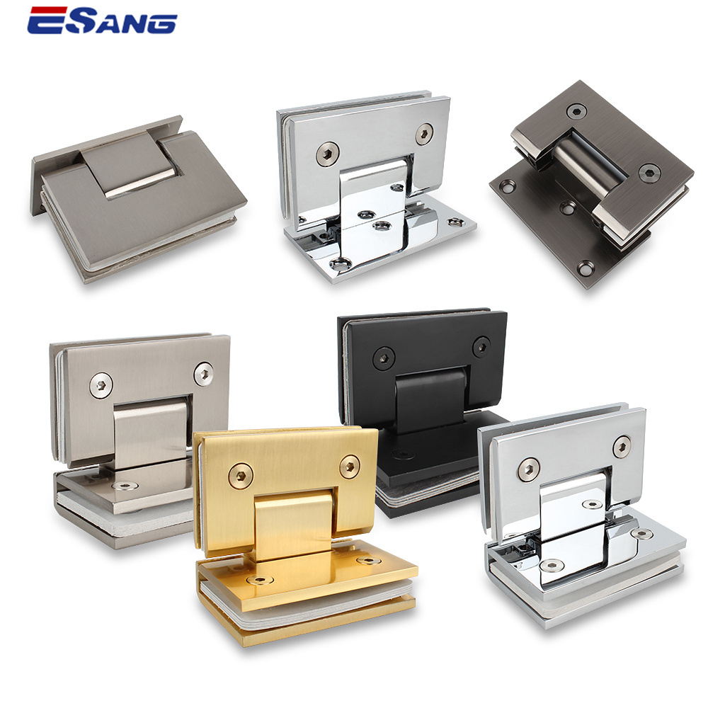 ESANG Customization Shower Door Clamp Stainless Steel 90 135 180 Degree Wall To Glass Hinge Sliding Door Shower Hinge