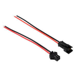 Male and Female JST SM Cable Connectors 2 Pin with 135 mm Electrical Cable Wire for LED Light