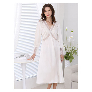 Factory Wholesale Custom New Style Nightdress Luxury Nightwear Bridesmaid Robe Natural 100% Silk Sleepwear