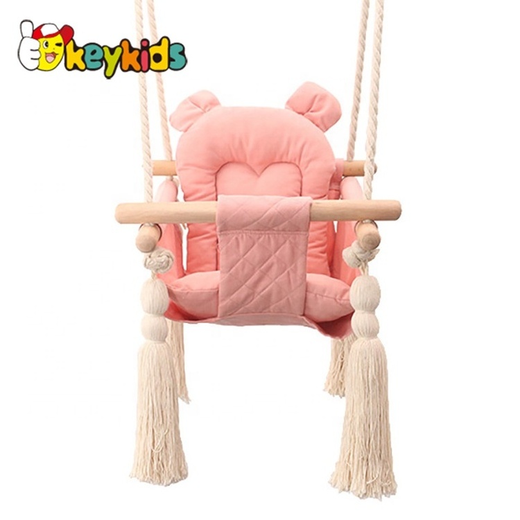 Safe indoor and outdoor canvas hanging swing for baby W01D205