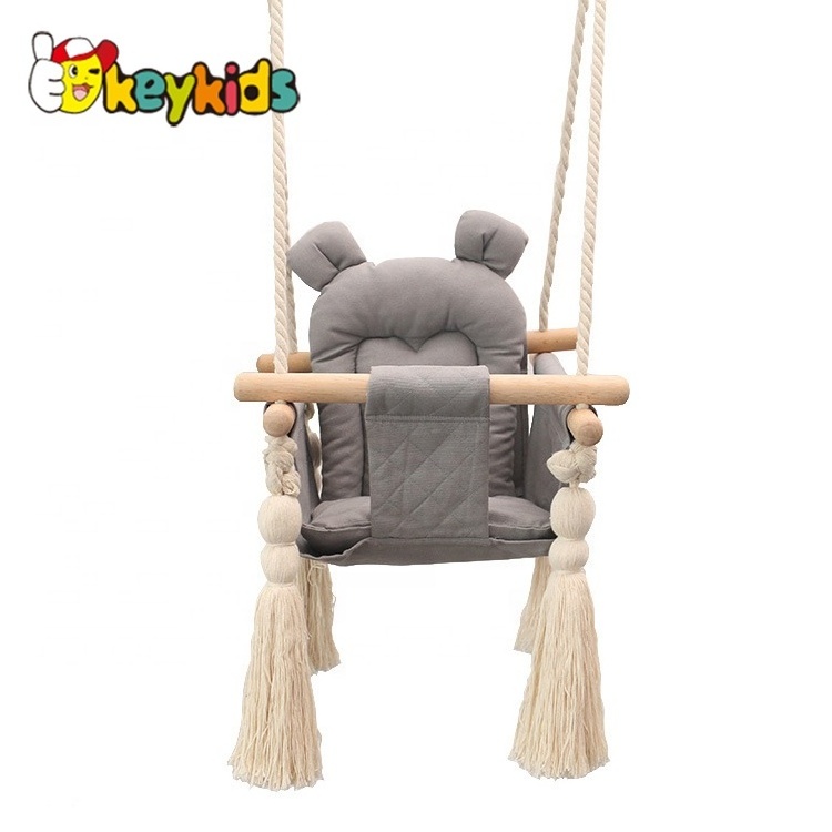 Safe indoor and outdoor canvas hanging swing for baby W01D205