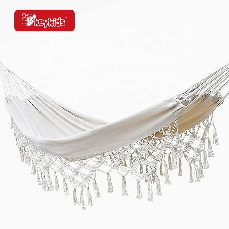 Indoor Outdoor Cotton Rope Hanging Swing Bed with Carry Bag W01D298