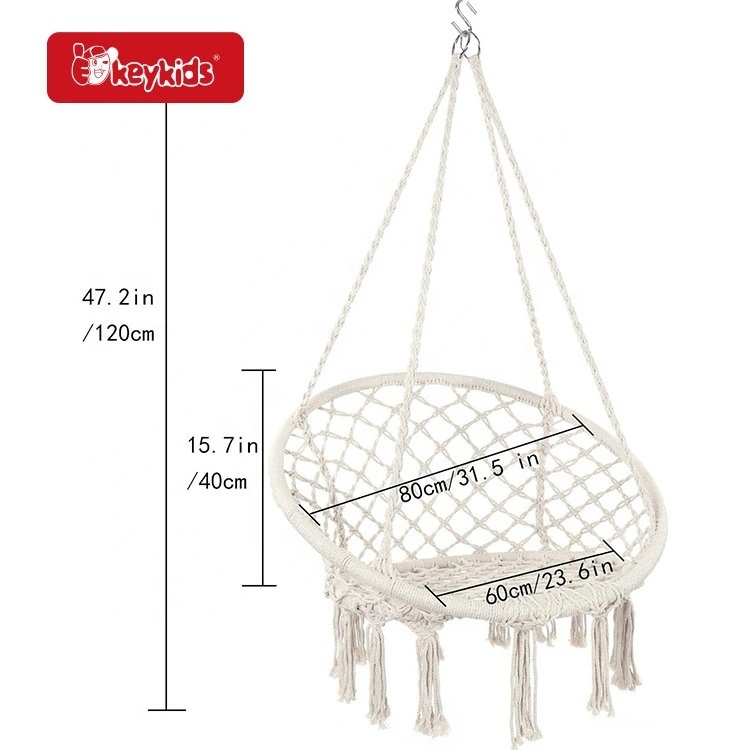 Cotton Rope Hanging Hammock Swing For Bedrooms Balcony W01D303