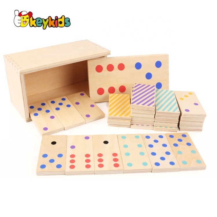 2024 Top sale educational wooden domino set with customize W15A079