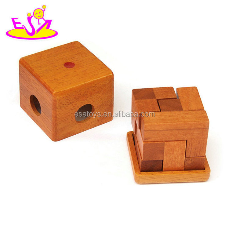 Classical Kongming Luban lock wooden puzzle lock for children brain teasers W11C031