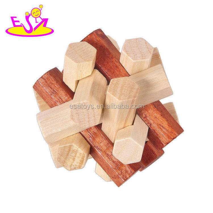 Classical Kongming Luban lock wooden puzzle lock for children brain teasers W11C031