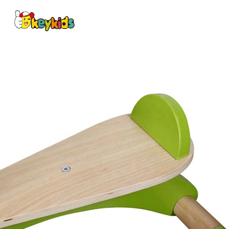 New arrival interesting green color wooden baby tricycle toy in bulk W16A013