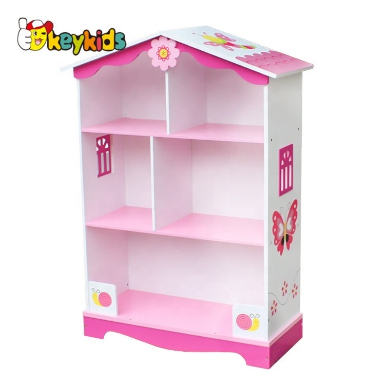 New design children wooden dollhouse bookshelf for bedroom W08D015